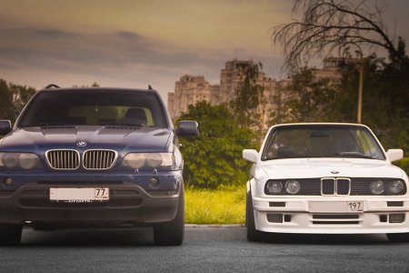 bmw x5 e53 4.4i и bmw e30 cabrio