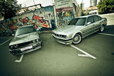 BMW E34 540i и BMW E30 Mtech2