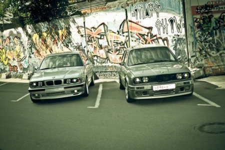 BMW E34 540i и BMW E30 Mtech2