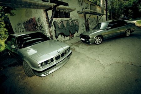 BMW E34 540i и BMW E30 Mtech2