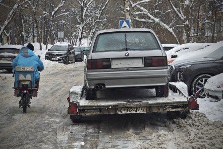 Е30 на прицепе