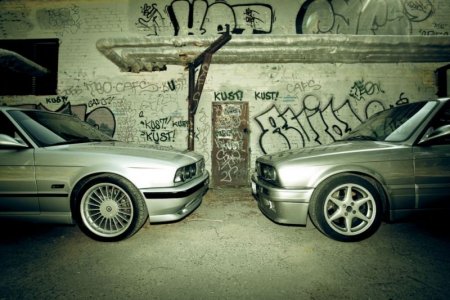 BMW E34 540i и BMW E30 Mtech2