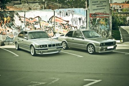 BMW E34 540i и BMW E30 Mtech2